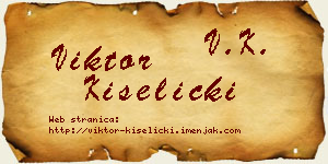 Viktor Kiselički vizit kartica